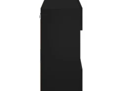 TV-Wände|Wohnwände^vidaXL TV-Wandschrank mit LED-Leuchten Schwarz 58,5x30x60,5 cm