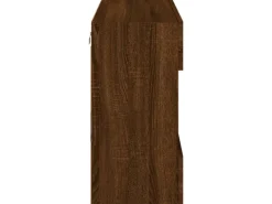 Wohnwände^vidaXL TV-Wandschrank mit LED-Leuchten Braun Eichen-Optik 2