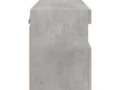 Wohnwände^vidaXL TV-Wandschrank mit LED-Leuchten Betongrau 60x30x40 cm