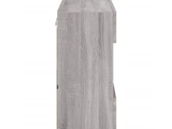 vidaXL TV-Wandschrank mit LED-Leuchten Grau Sonoma 58,5x30x60,5 cm