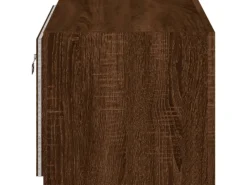 Wohnwände^vidaXL TV-Wandschrank mit LED-Leuchten Braun Eichen-Optik 60x35x31 cm