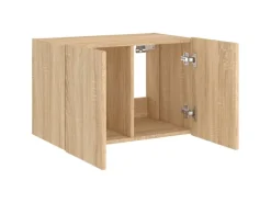 vidaXL TV-Wandschrank mit LED-Leuchten Sonoma-Eiche 60x35x41 cm