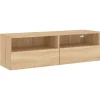 vidaXL TV-Wandschrank Sonoma-Eiche 100x30x30 cm Holzwerkstoff