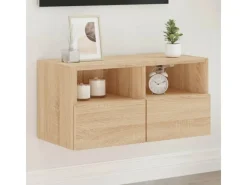 vidaXL TV-Wandschrank Sonoma-Eiche 60x30x30 cm Holzwerkstoff