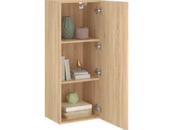 vidaXL TV-Wandschrank Sonoma-Eiche 40,5x30x102 cm Holzwerkstoff