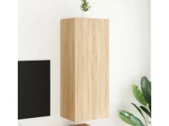 vidaXL TV-Wandschrank Sonoma-Eiche 40,5x30x102 cm Holzwerkstoff