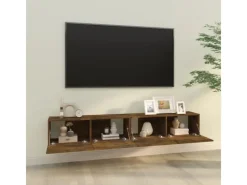 TV-Wände^vidaXL TV-WandSchränke 2 Stk. Räuchereiche 100x30x30 cm Holzwerkstoff Modell 1