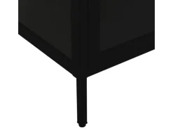 Vitrinen^vidaXL Vitrine Schwarz 90x40x180 cm Stahl und Gehärtetes Glas