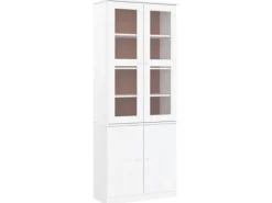 vidaXL Vitrinenschrank ALTA 77x35x186,5 cm Massivholz Kiefer 353950