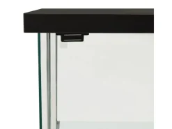 Vitrinen^vidaXL Vitrinenschrank Hartglas Schwarz