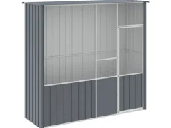 vidaXL Voliere Anthrazit 215x78x200 cm Verzinkter Stahl