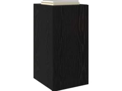 TV-Wände^vidaXL Wand TV Schrank Schwarz Eichen-Optik 30,5 x 30 x 60 cm 875069