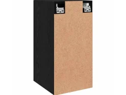 TV-Wände^vidaXL Wand TV Schrank Schwarz Eichen-Optik 30,5 x 30 x 60 cm 875069