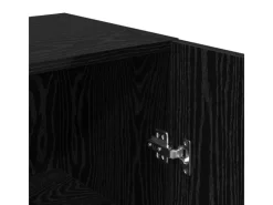 TV-Wände^vidaXL Wand TV Schrank Schwarz Eichen-Optik 30,5 x 30 x 60 cm 875069