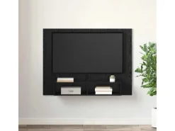TV-Wände^vidaXL Wand TV Schrank Schwarz Eichen-Optik 120 x 23,5 x 90 cm 875187