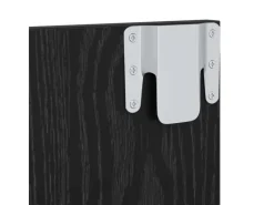 TV-Wände^vidaXL Wand TV Schrank Schwarz Eichen-Optik 120 x 23,5 x 90 cm 875187