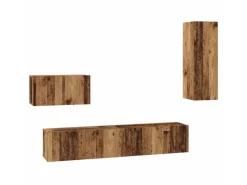 TV-Wände^vidaXL Wand TV Schrank Set 4-Tlg 200 x 30 x 30 cm Holzwerkstoff 3393465