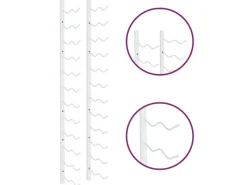 vidaXL Wand Weinregal für 24 Flaschen Weiß Eisen