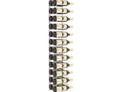 vidaXL Wand Weinregal für 24 Flaschen Weiß Eisen