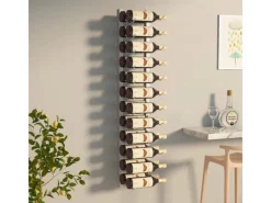 vidaXL Wand Weinregal für 24 Flaschen Weiß Eisen