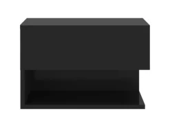 Wandregale|Regale Schwarz^vidaXL Wand-Nachttische 2 Stk Schwarz Holzwerkstoff Modell 4