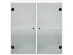 vidaXL Wandschrank mit Glastüren Weiß 68x37x68,5 cm