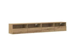 vidaXL Wand-TV-Schrank 2 Stk Artisan-Eiche 100x30x30cm Holzwerkstoff 862191