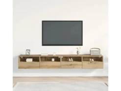 vidaXL Wand-TV-Schrank 2 Stk Artisan-Eiche 100x30x30cm Holzwerkstoff 862191