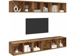 TV-Wände^vidaXL Wand-TV-Schrank 4 Stk 37 x 37 x 107,5 cm Holzwerkstoff 3393534