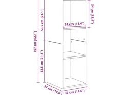 TV-Wände^vidaXL Wand-TV-Schrank 4 Stk 37 x 37 x 107,5 cm Holzwerkstoff 3393534