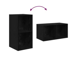 vidaXL Wand-TV-Schrank 2 Stk Schwarz Eichen-Optik 37 x 37 x 72 cm 3393556