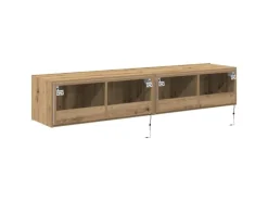 vidaXL Wand-TV-Schrank Eiche Handwerklich 80 x 35 x 31 cm Holzwerkstoff 863107
