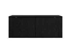 TV-Wände^vidaXL Wand-TV-Schrank Schwarz Eichen-Optik 100 x 34,5 x 40 cm 881155