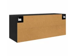 TV-Wände^vidaXL Wand-TV-Schrank Schwarz Eichen-Optik 100 x 34,5 x 40 cm 881155