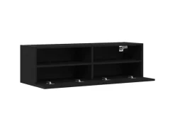 vidaXL Wand-TV-Schrank Schwarz Eichen-Optik 100x30x30cm Holzwerkstoff 862192