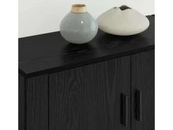 TV-Wände^vidaXL Wand-TV-Schrank Set Wandmontiert 2-Tlg Schwarz Eichen-Optik 3415603