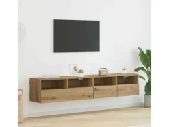 TV-Wände^vidaXL Wand-TV-Schränke 2 Stk Artisan-Eiche 80 x 30 x 30 cm Holzwerkstoff 882931