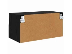 TV-Wände^vidaXL Wand-TV-Schränke 2 Stk Schwarz Eichen-Optik 60 x 30 x 30 cm 882927