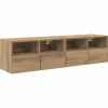 vidaXL Wand-TV-Schränke 2 Stk Artisan-Eiche 60 x 30 x 30 cm Holzwerkstoff 882925