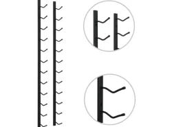 Flaschenregale^vidaXL Wand-Weinregal für 12 Flaschen Schwarz Eisen