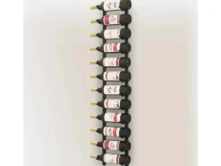 Flaschenregale^vidaXL Wand-Weinregal für 12 Flaschen Schwarz Eisen