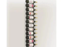 Flaschenregale^vidaXL Wand-Weinregal für 12 Flaschen Schwarz Eisen