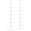 Flaschenregale^vidaXL Wand-Weinregal für 9 Flaschen 2 Stk. Weiß Eisen