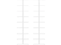 Flaschenregale^vidaXL Wand-Weinregal für 9 Flaschen 2 Stk. Weiß Eisen