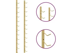 Flaschenregale^vidaXL Wand-Weinregal für 12 Flaschen Golden Eisen