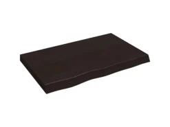 vidaXL Waschtischplatte Dunkelgrau 80x50x6 cm Massivholz Behandelt
