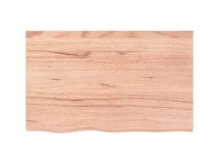 vidaXL Waschtischplatte Hellbraun 80x50x4 cm Massivholz Behandelt