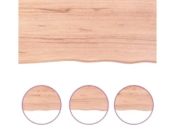 vidaXL Waschtischplatte Hellbraun 80x50x4 cm Massivholz Behandelt