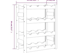 Flaschenregale^vidaXL Weinregal für 16 Flaschen Braun Massivholz Kiefer