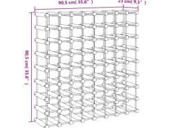 Flaschenregale^vidaXL Weinregal für 72 Flaschen 90,5x23x90,5 cm Massivholz Kiefer